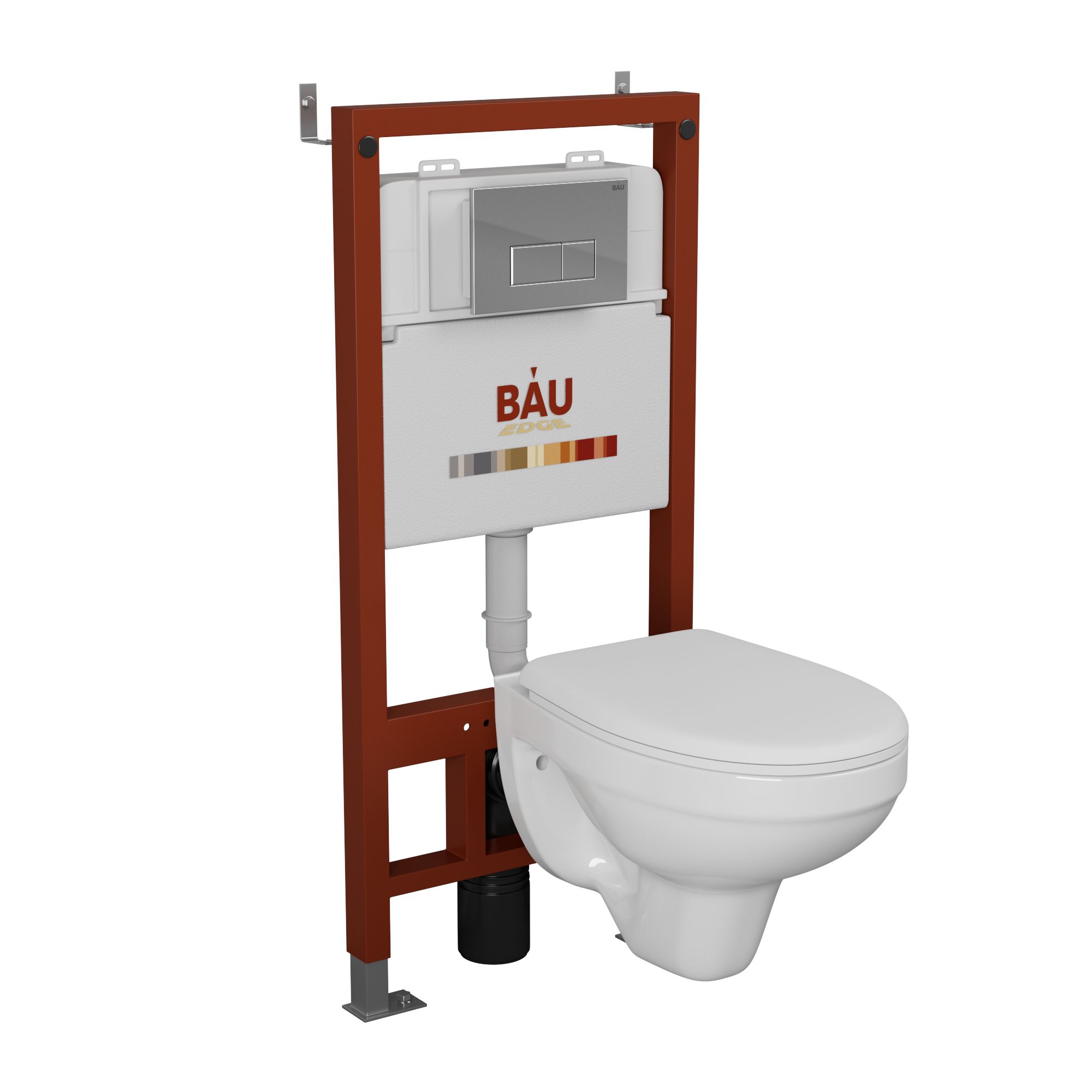 Комплект BAU 6 в 1: инсталляция BAU PRO, унитаз подвесной Rio Luxe 52*35, сиденье унитаз sanita luxe