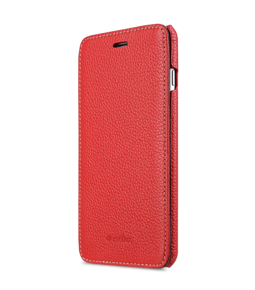 

Кожаный чехол Melkco Face Cover Book Type Case для Apple iPhone 8 Plus/7 Plus красный