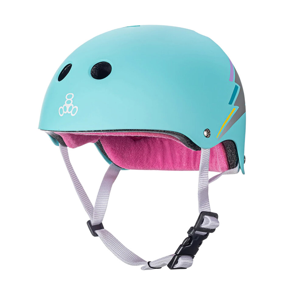 

Шлем для катания на скейте Triple 8 Certified Sweatsaver Teal Holo XS, S, M, Голубой