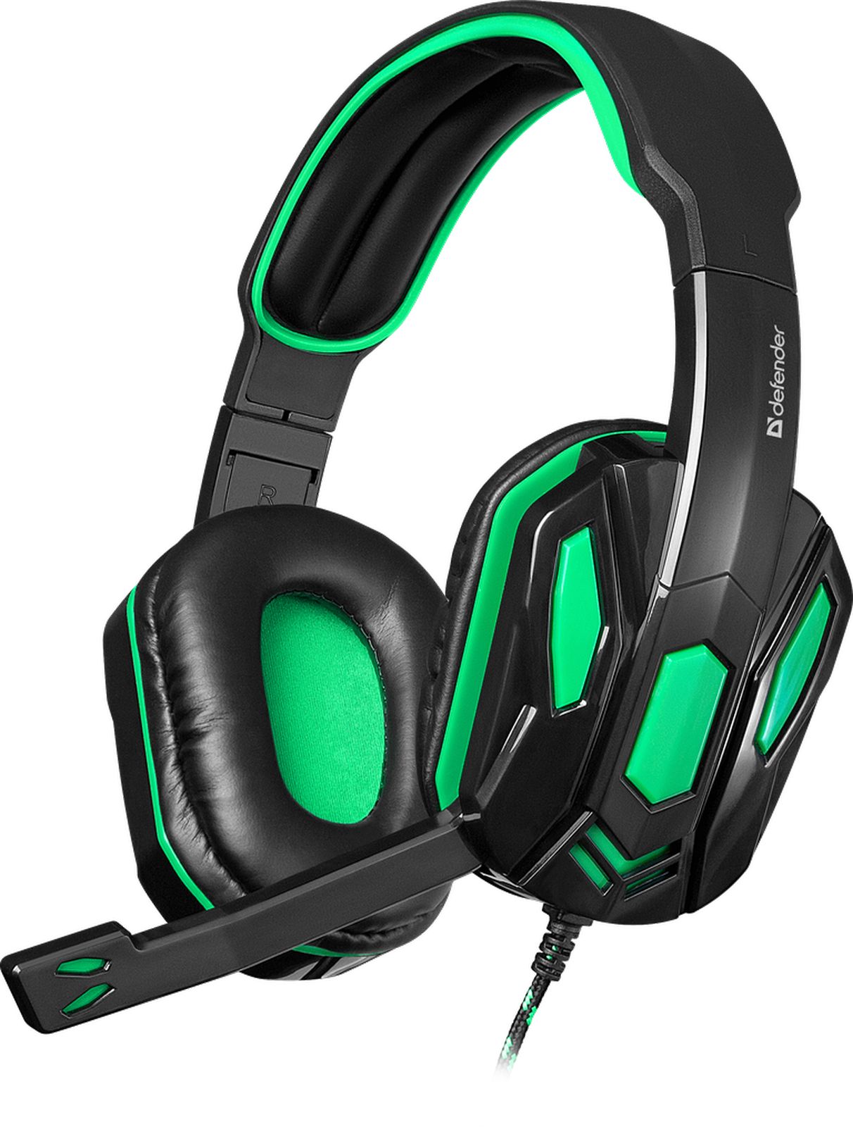 фото Игровая гарнитура defender warhead g-275 green/black