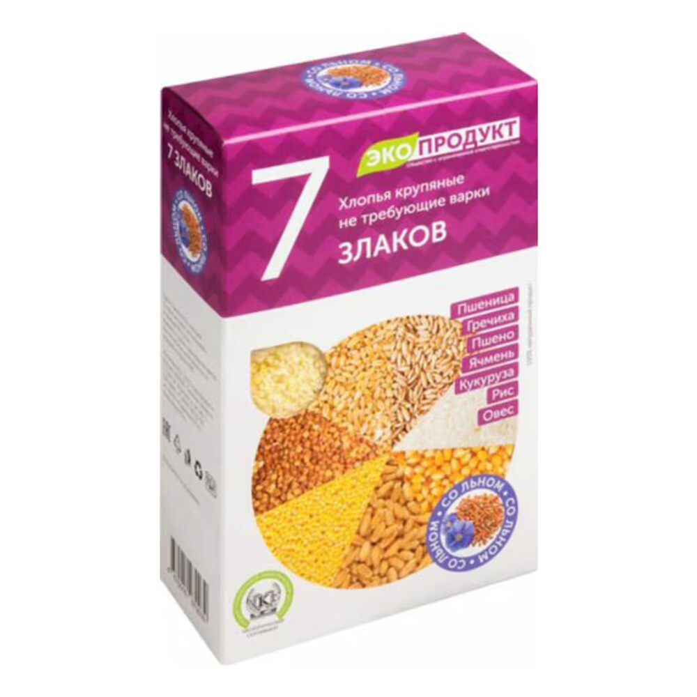 

Хлопья крупяные Экопродукт 7 злаков со льном 200 г