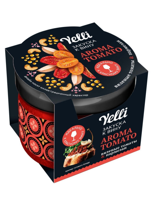 

Закуска к вину Yelli Aroma Tomato вяленые томаты и пармезан 100 г