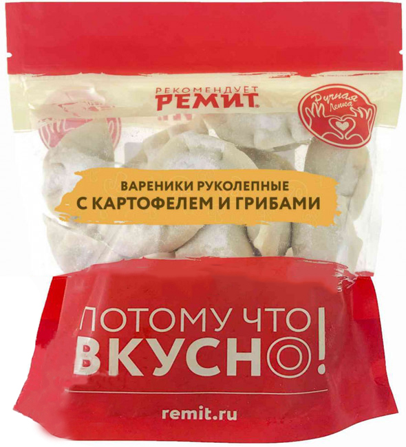 

Вареники Ремит с картофелем и грибами 500 г