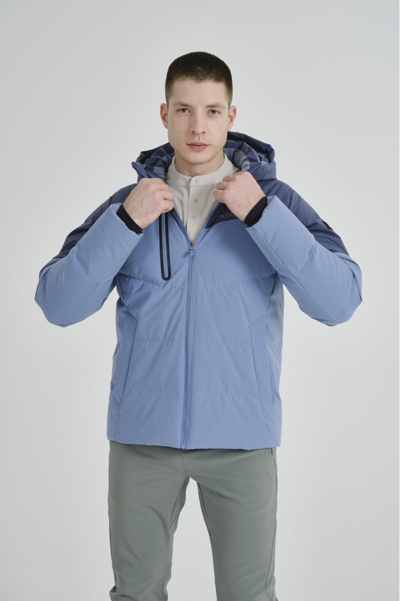 Пуховик мужской Anta 852347910N Training AEROGEL LINING/A-RAIN RESISTANT синий 46 RU