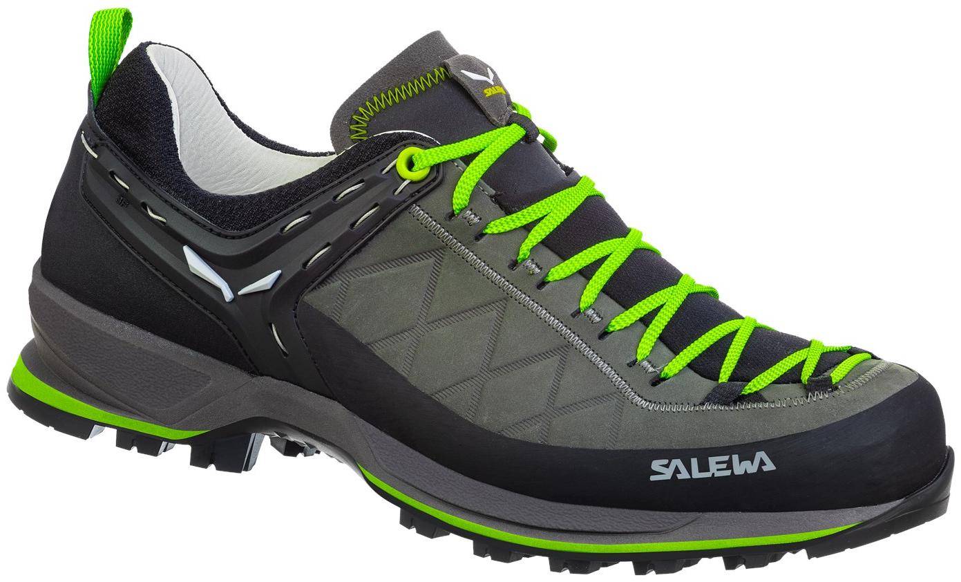 фото Ботинки salewa mountain trainer leather men's, smoked/fluo green, 8 uk