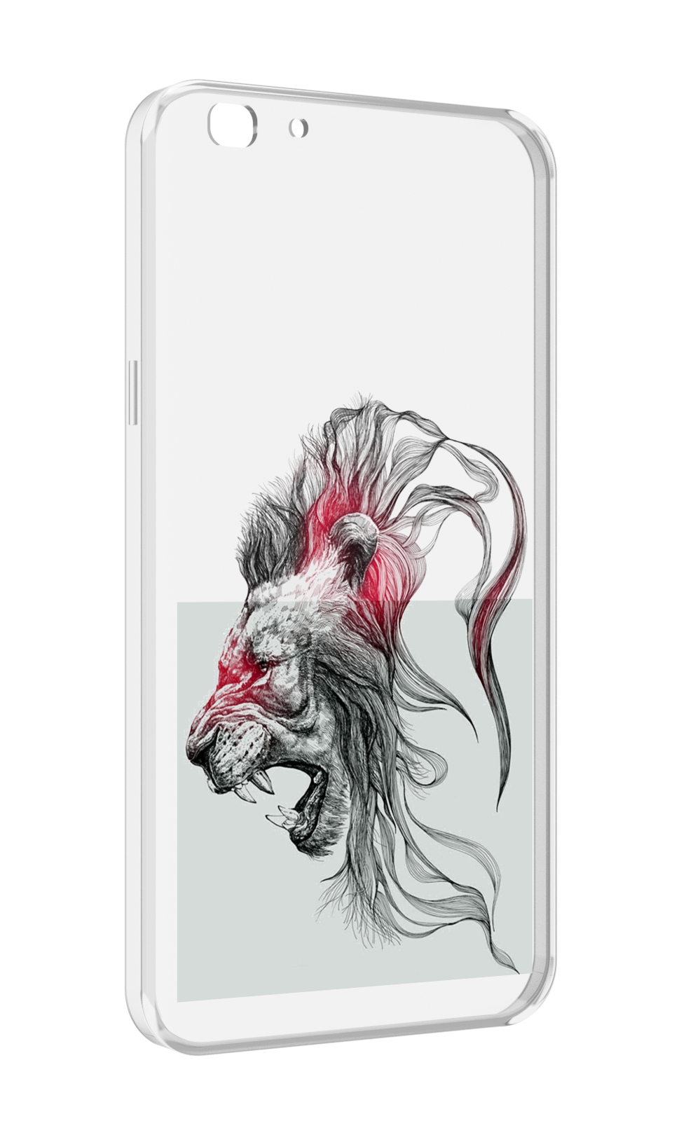 

Чехол MyPads разъяренный лев для Oppo A77/F3 (2017 год), Прозрачный, Tocco