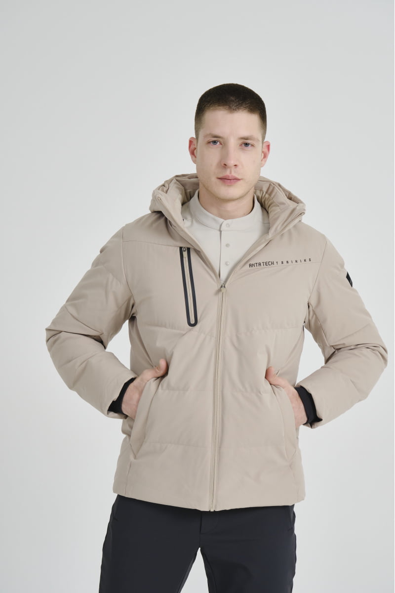 Пуховик мужской Anta 852347910 Training AEROGEL LINING/A-RAIN RESISTANT 50 RU серый