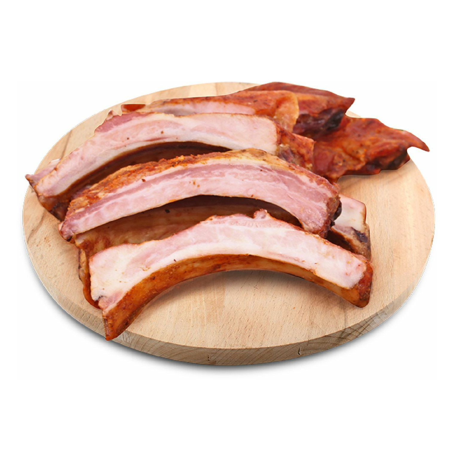 

Ребрышки варено-копченые Карамышев Свиные +-500 г