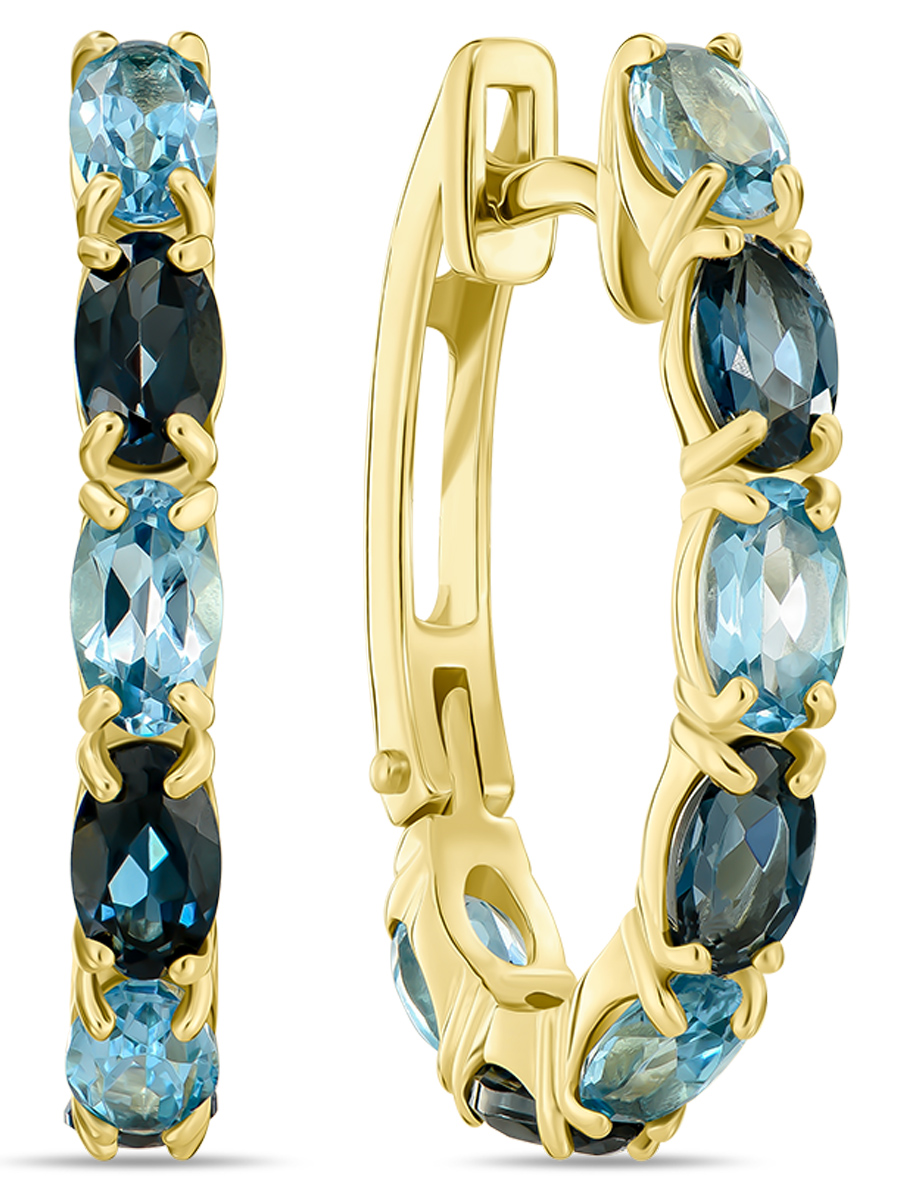 Серьги из желтого золота MIUZ Diamonds E2020-098606, топаз