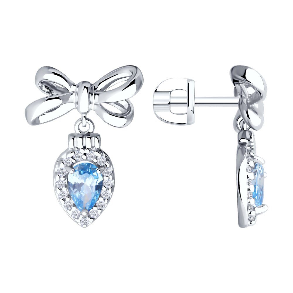 

Серьги из серебра SOKOLOV 94026713, фианит, 94026713