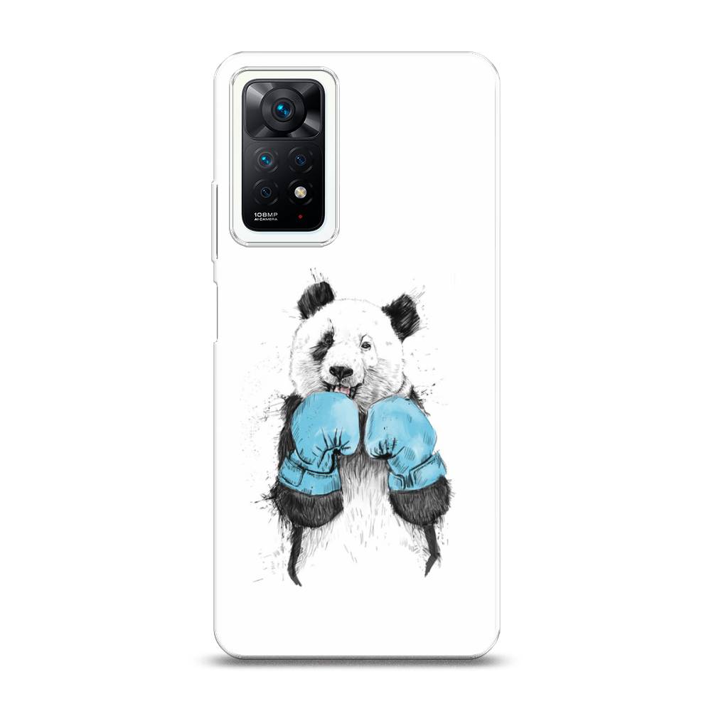 

Чехол на Xiaomi Redmi Note 11 Pro Plus 5G "Панда боксер", Голубой;белый;серый, 312150-1