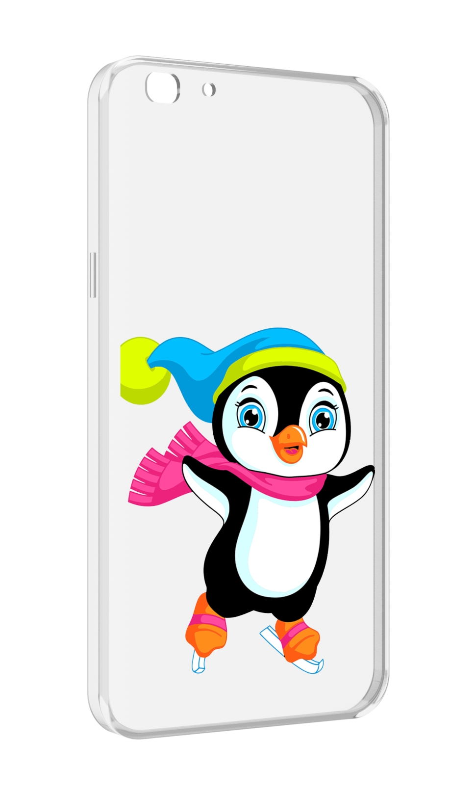 

Чехол MyPads пингвин на коньках для Oppo A77/F3 (2017 год), Прозрачный, Tocco