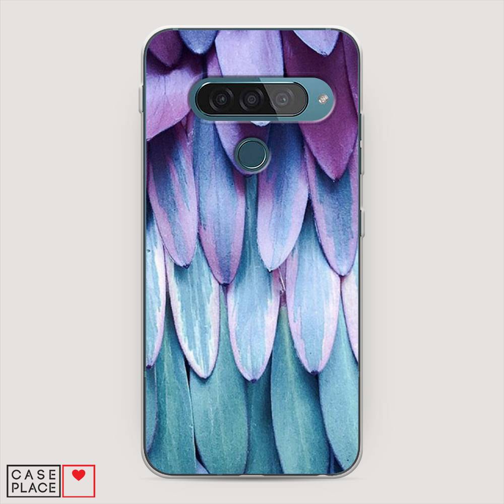 

Чехол для LG G8s ThinQ "Синее перо", Фиолетовый;голубой, 84050-3