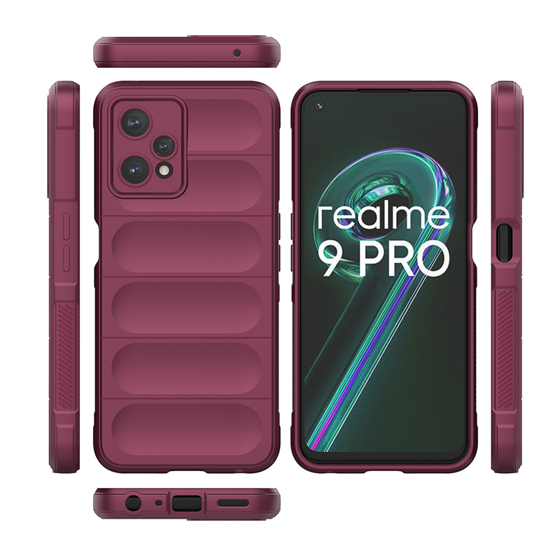 Чехол Flexible Case для Realme 9 Pro+ (бордовый)