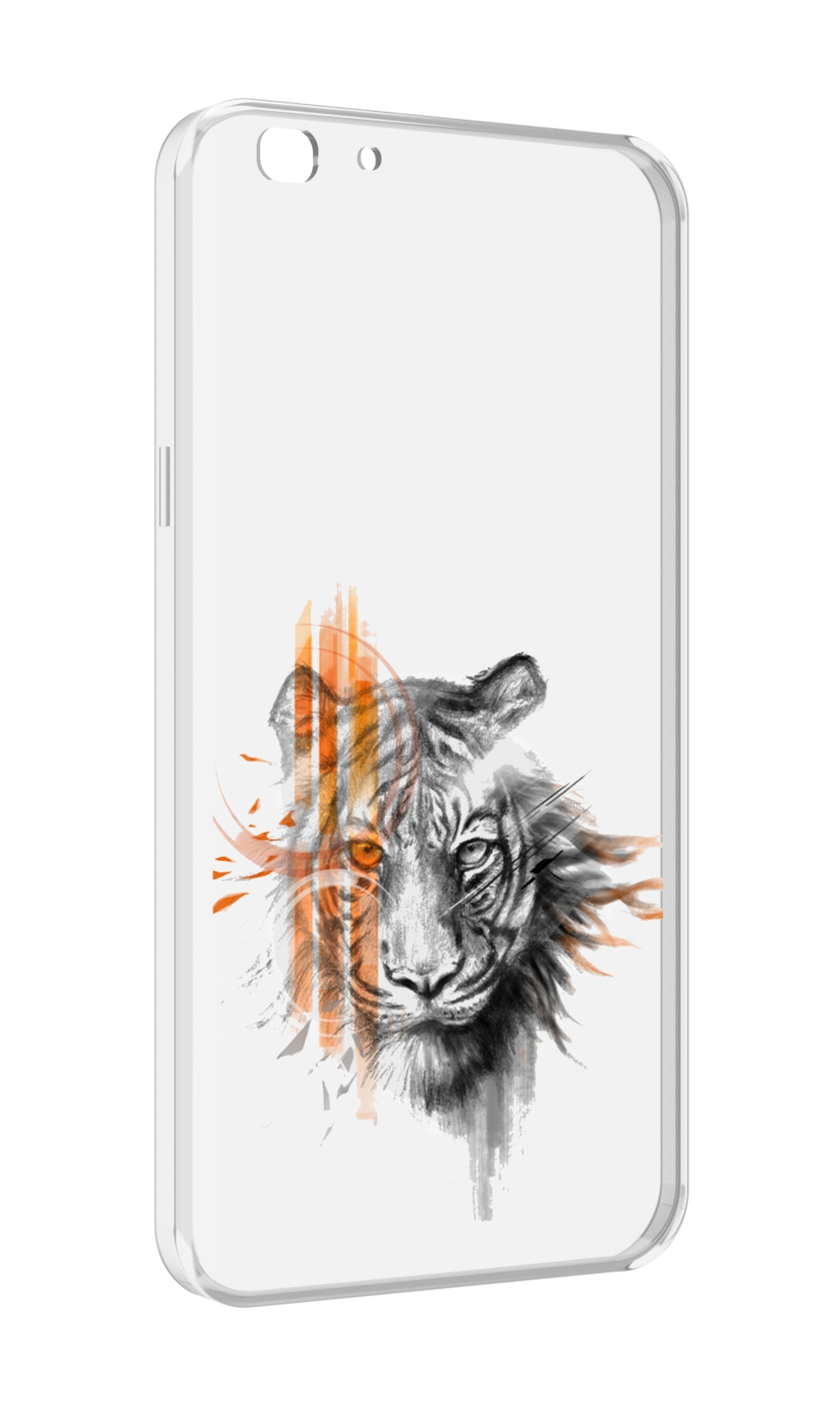 

Чехол MyPads огненный тигр для Oppo A77/F3 (2017 год), Прозрачный, Tocco