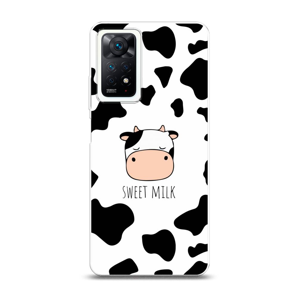 

Чехол на Xiaomi Redmi Note 11 Pro Plus 5G "Sweet milk", Розовый;белый;черный, 312150-1