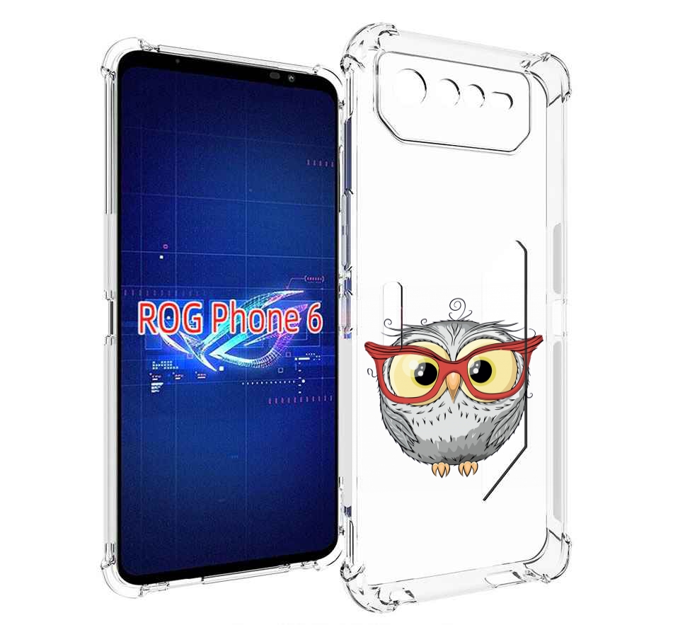 

Чехол MyPads сова-в-красных-очках для Asus ROG Phone 6, Прозрачный, Tocco