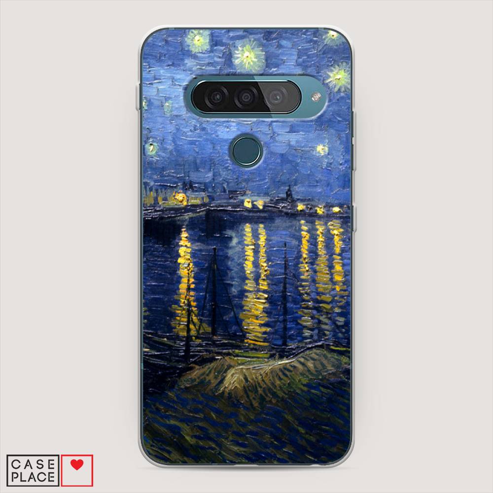 

Чехол для LG G8s ThinQ "Звездная ночь над Роной", Синий;желтый, 84050-4