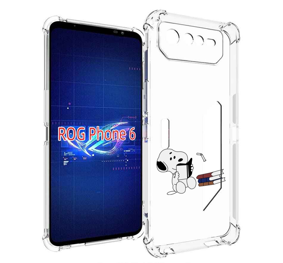 Чехол MyPads собака-с-книжками для Asus ROG Phone 6