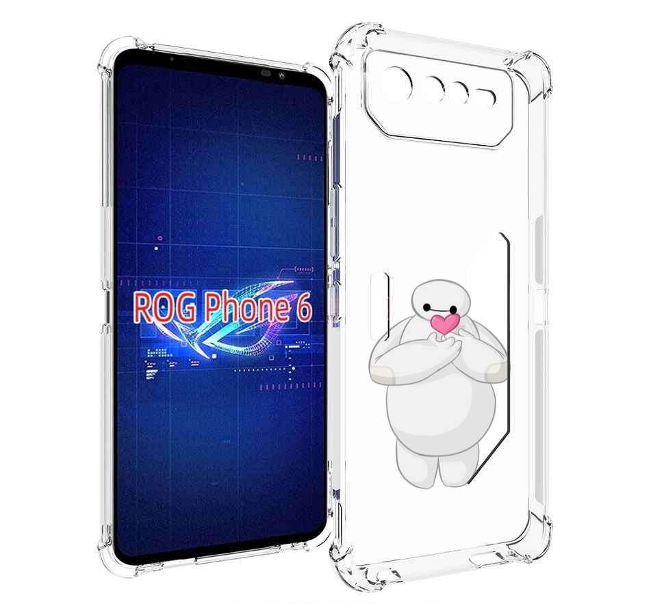 

Чехол MyPads снеговик-с-сердечком для Asus ROG Phone 6, Прозрачный, Tocco