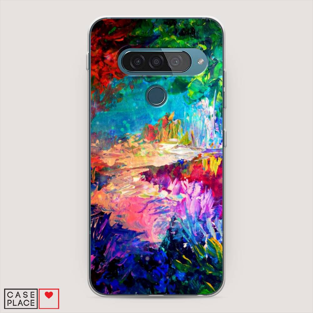 

Чехол для LG G8s ThinQ "Лес-гуашь", Синий;розовый;зеленый, 84050-4