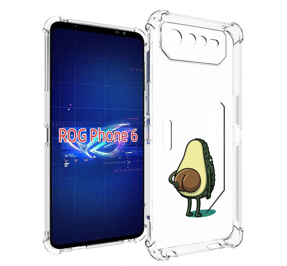 

Чехол MyPads смешной авокадо сзади для Asus ROG Phone 6, Прозрачный, Tocco
