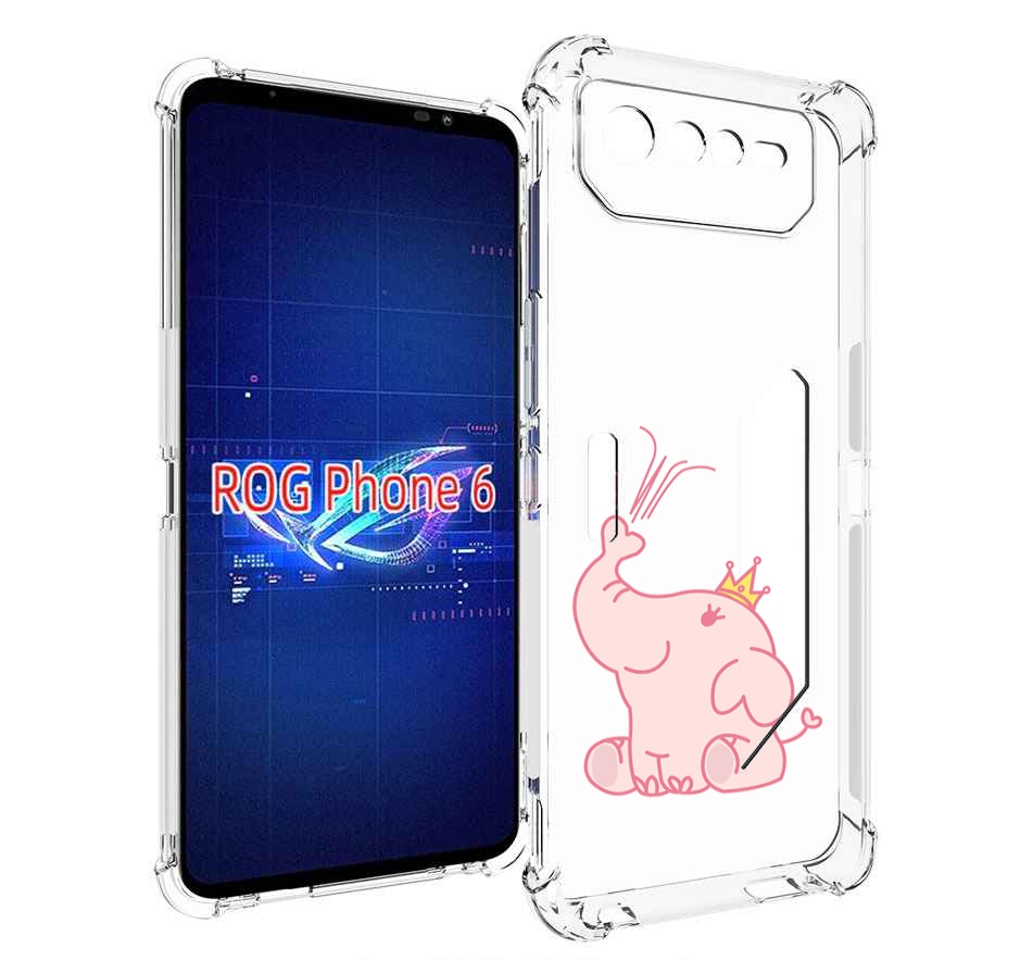 

Чехол MyPads слоник-принц детский для Asus ROG Phone 6, Прозрачный, Tocco