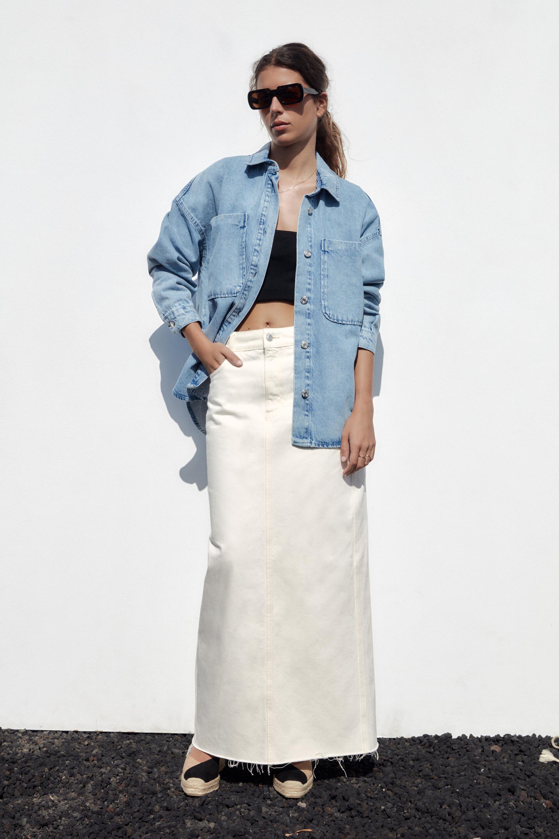 

Рубашка женская ZARA 06147037 синяя S (доставка из-за рубежа), 06147037