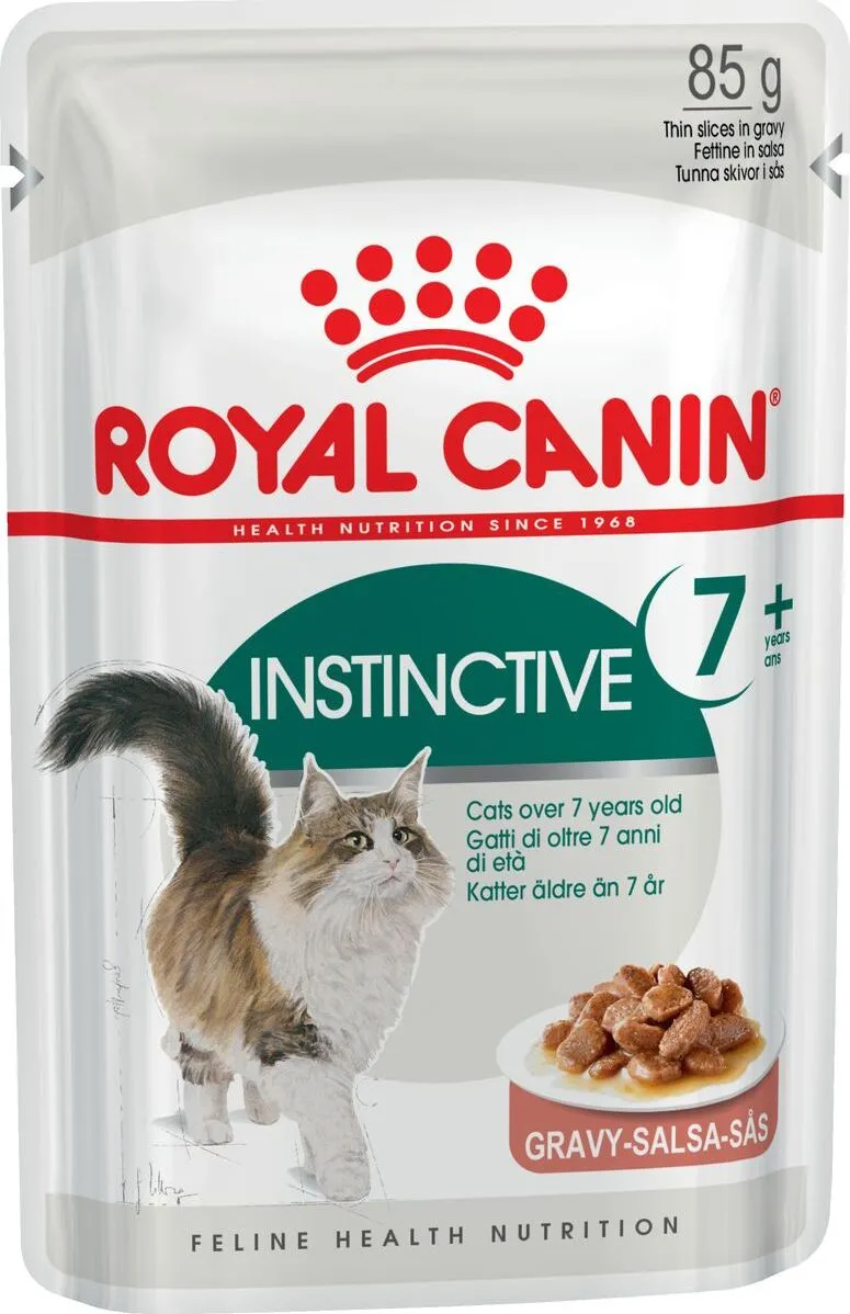 фото Влажный корм для кошек royal canin instinctive+7, мясо, 12шт по 85г