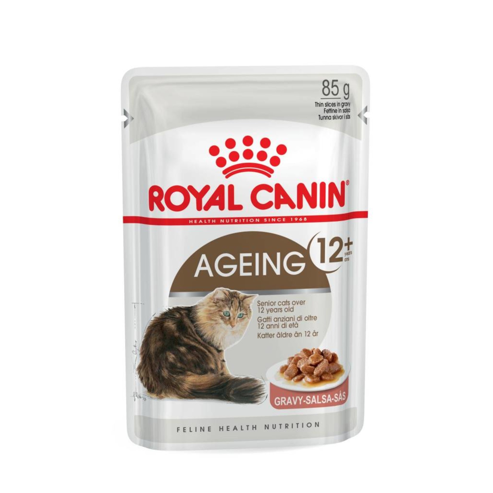 

Влажный корм для кошек ROYAL CANIN Ageing+12, мясо, 85г, Feline Health Nutrition Ageing+12