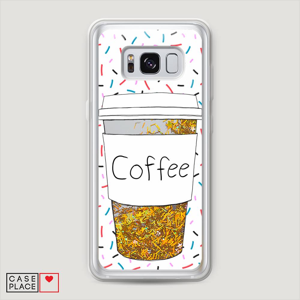 фото Чехол awog "coffee прозрачный стакан" для samsung galaxy s8 +