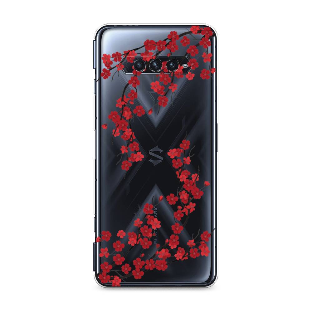 

Чехол на Xiaomi Black Shark 4"Красная сакура", Красный;черный, 311150-2