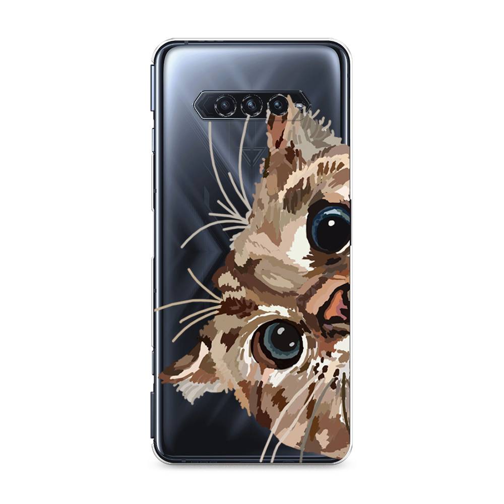 

Чехол на Xiaomi Black Shark 4"Любопытный кот", Коричневый;синий;черный, 311150-1
