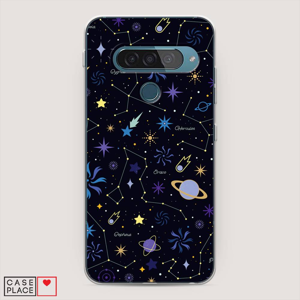 

Чехол для LG G8s ThinQ "Цветной космос", Желтый, 84050-2