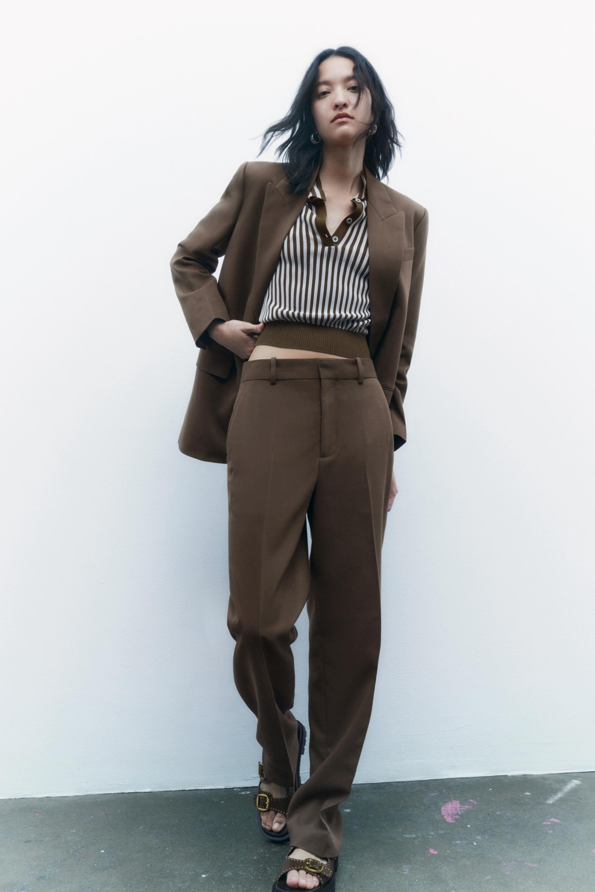 

Блейзер женский ZARA 06136242 коричневый XS (доставка из-за рубежа), 06136242