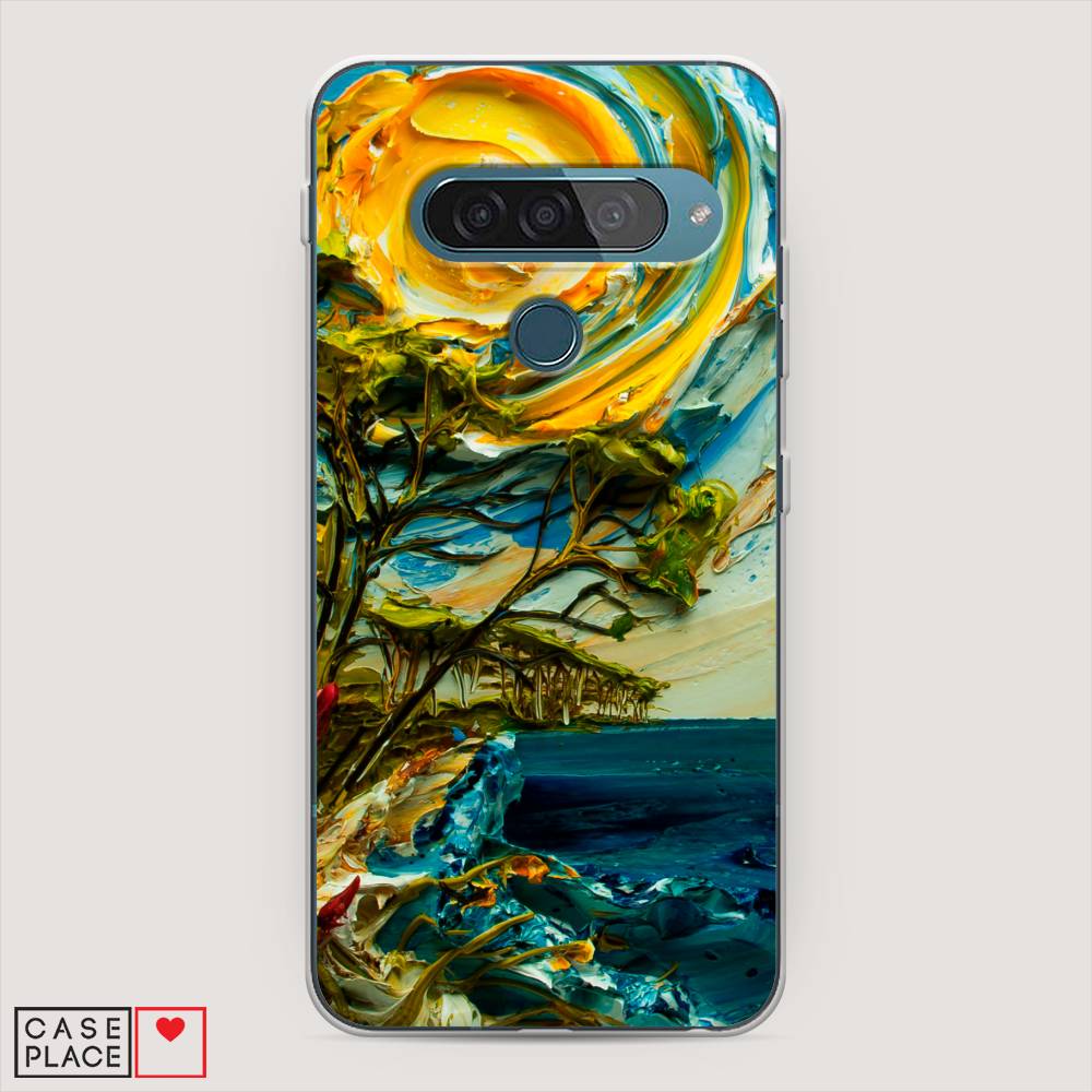

Чехол для LG G8s ThinQ "Солнце живопись", Желтый;синий, 84050-4