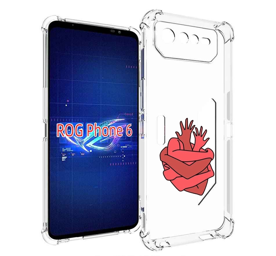 

Чехол MyPads сердце из ручек для Asus ROG Phone 6, Прозрачный, Tocco