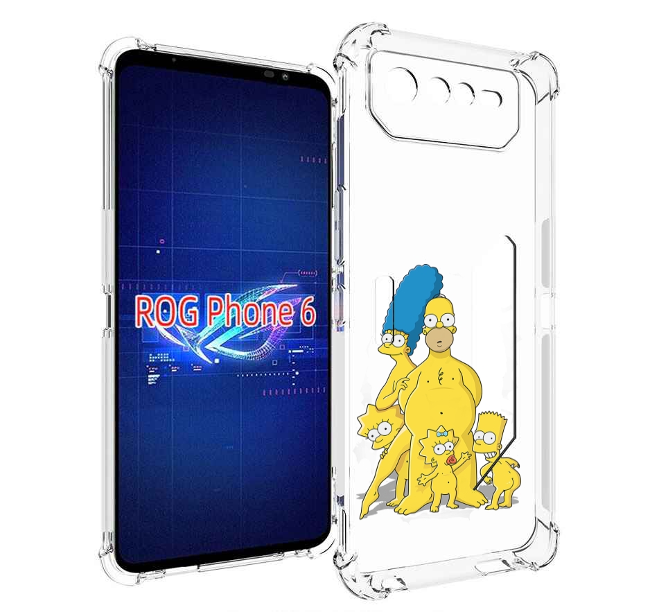 

Чехол MyPads семья-симпсонов для Asus ROG Phone 6, Прозрачный, Tocco