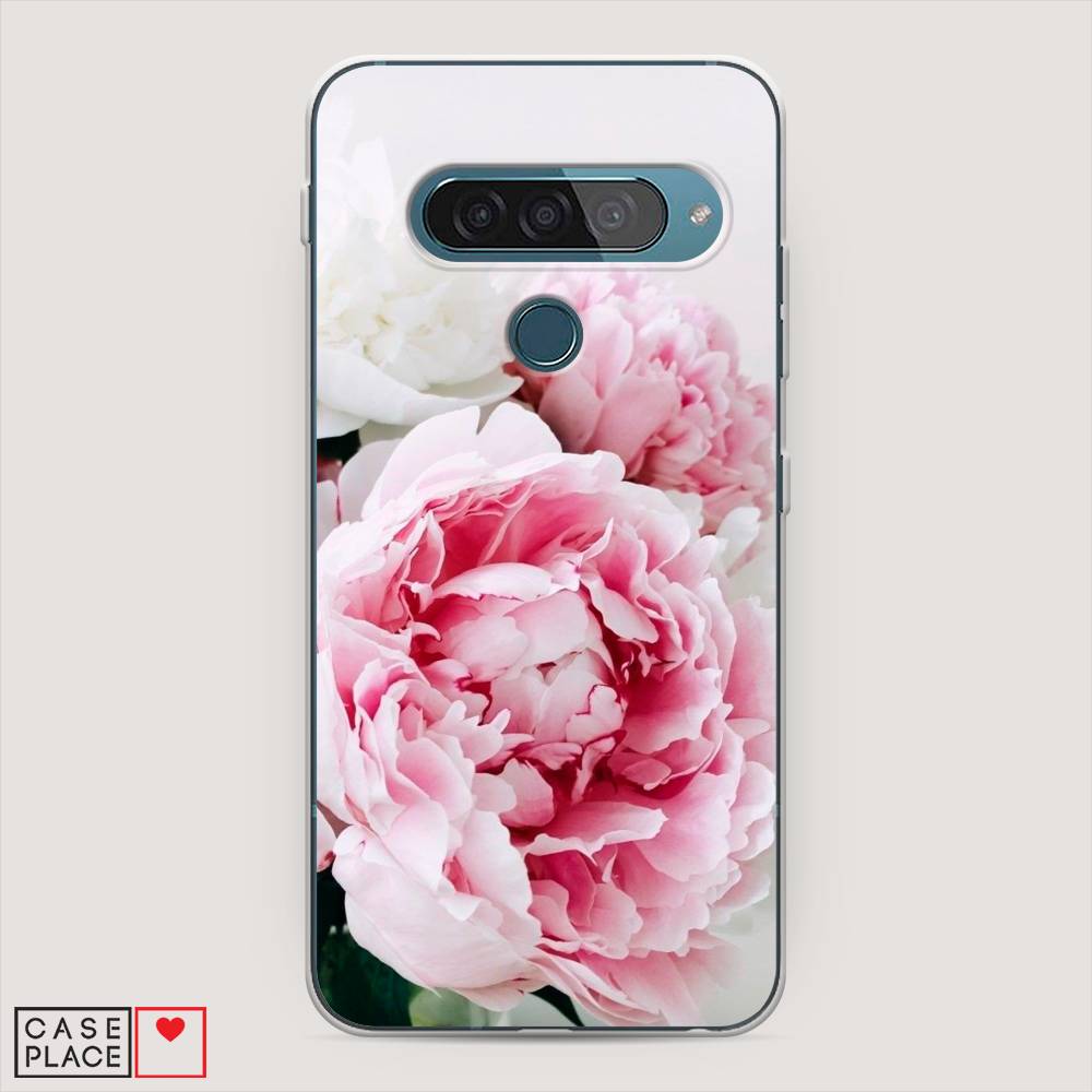

Чехол для LG G8s ThinQ "Розовые и белые пионы", Розовый;белый, 84050-2