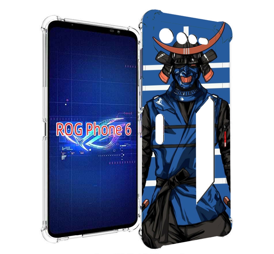 

Чехол MyPads самурай в синей форме для Asus ROG Phone 6, Прозрачный, Tocco