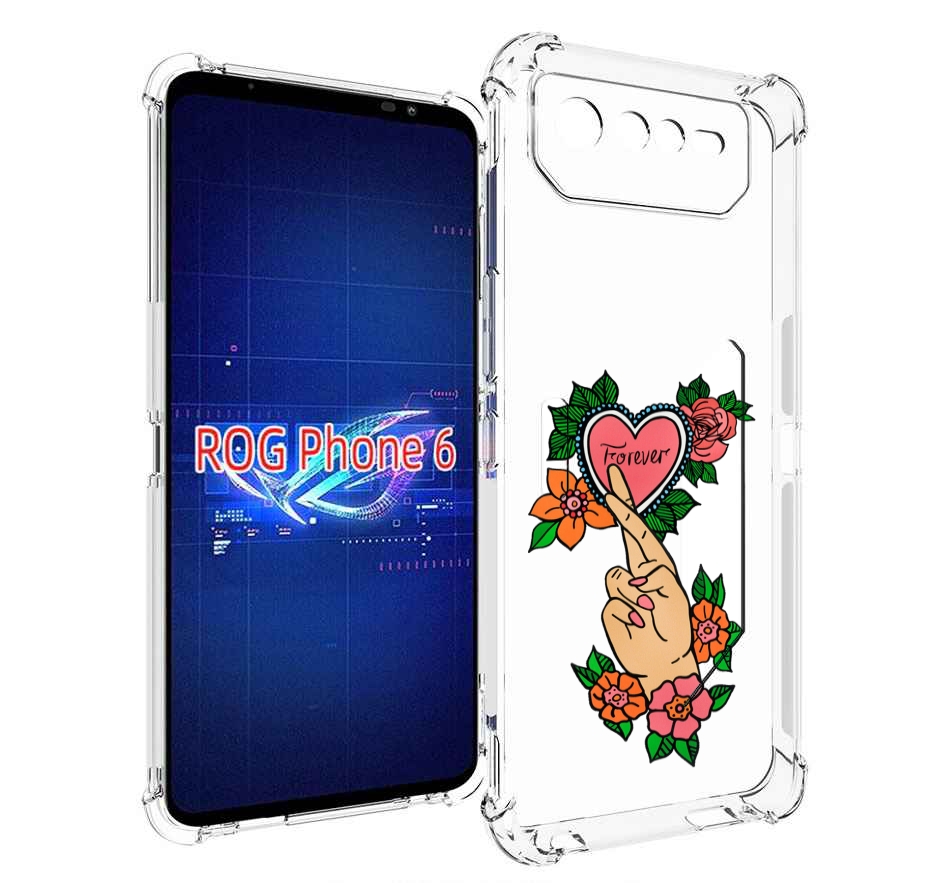 

Чехол MyPads ручки-навсегда женский для Asus ROG Phone 6, Прозрачный, Tocco