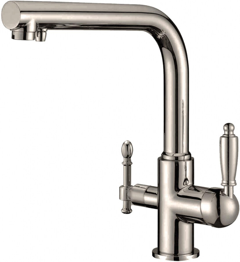 Смеситель Zorg Clean Water ZR 313 YF-33 NICKEL для кухонной мойки смеситель для ванны agger clean a2410000