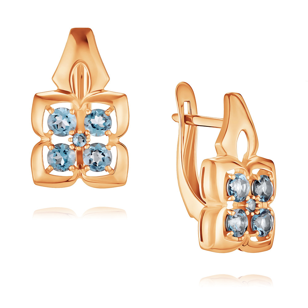 

Серьги из красного золота ADAMAS 24041046/01-А50-660, топаз, 24041046/01-А50-660