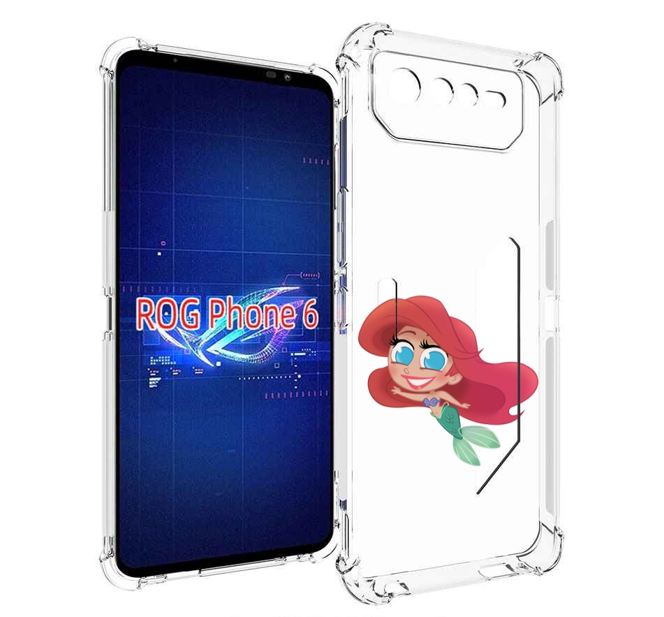 

Чехол MyPads русалка-мулатка для Asus ROG Phone 6, Прозрачный, Tocco