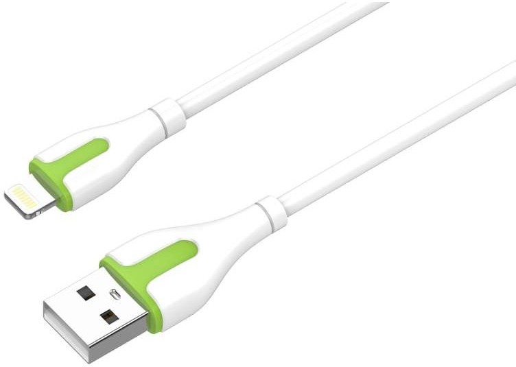 Кабель LDNIO LS572 USB - Lightning 2m, 2.1A, WhiteGreen