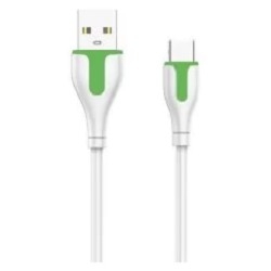 LDNIO LS571/ USB кабель Type-C/ 1m/ 2.1A/ медь: 60 жил/ WhiteGreen