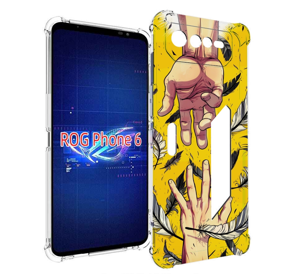 

Чехол MyPads рука-в-руку для Asus ROG Phone 6, Прозрачный, Tocco