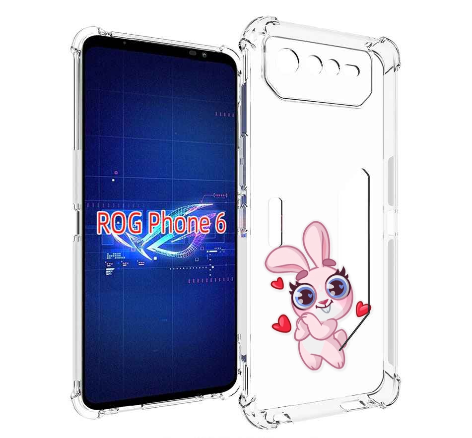 

Чехол MyPads розовый-зайченок для Asus ROG Phone 6, Прозрачный, Tocco