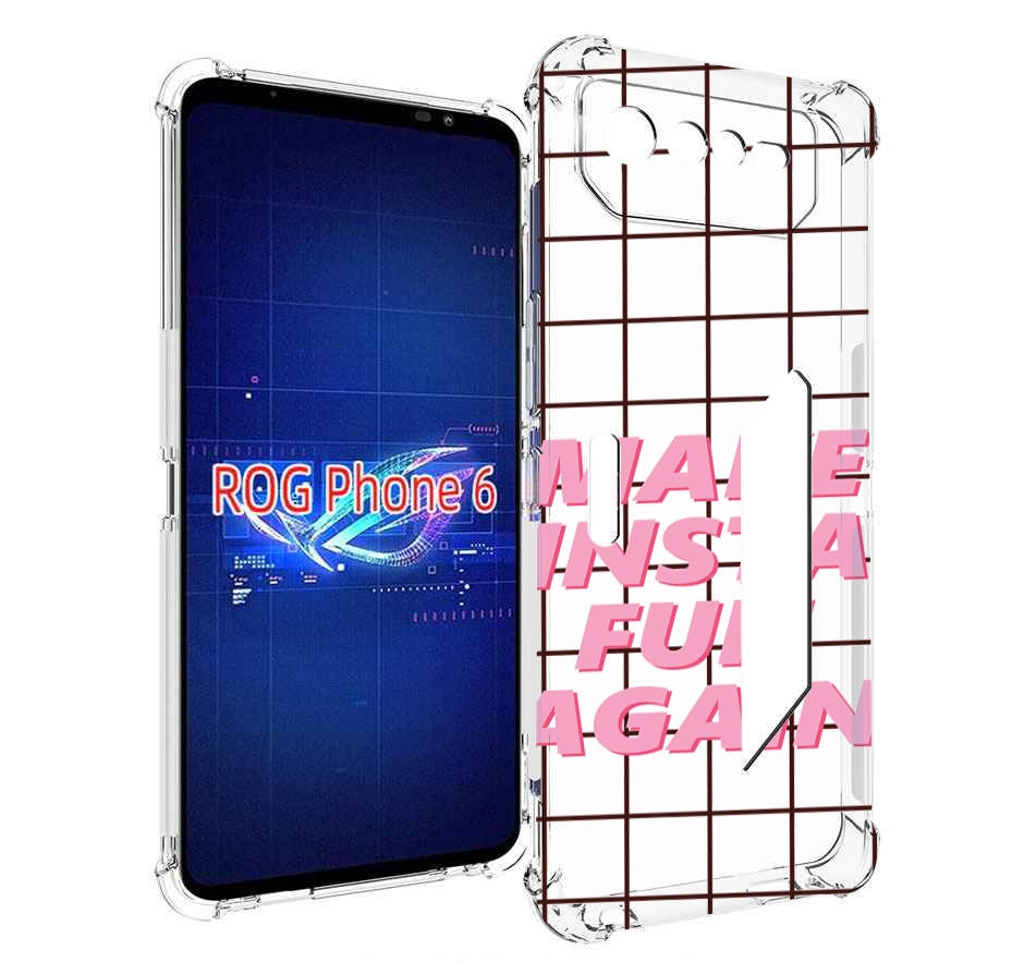 

Чехол MyPads розовая-надпись-про для Asus ROG Phone 6, Прозрачный, Tocco