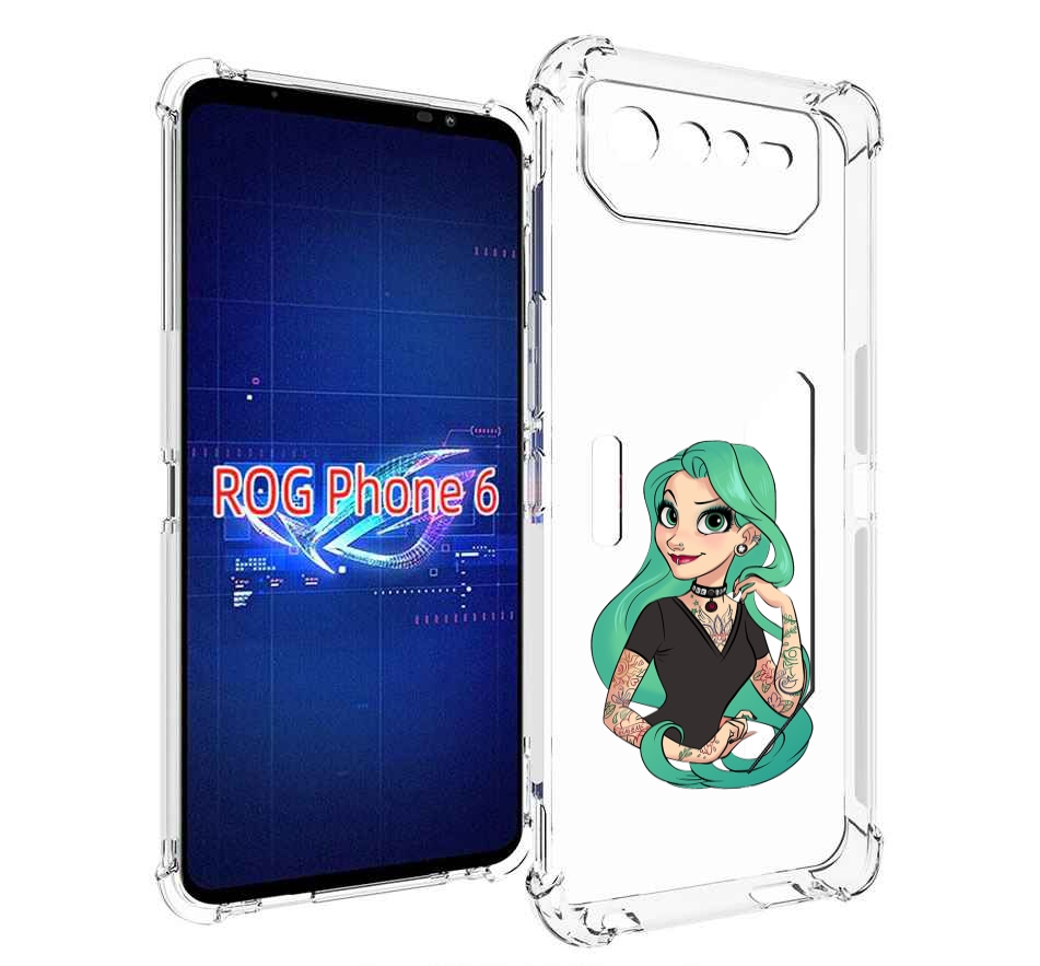 

Чехол MyPads рапунцель-в-тату женский для Asus ROG Phone 6, Прозрачный, Tocco